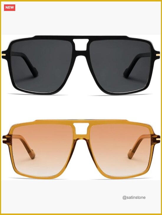 Polarized Trendy Oversized Aviator Sunglasses 2025 Retro Shades UV400 main image 5